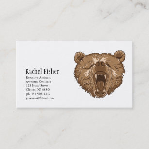 Brown Grizzly Bear Business Cards