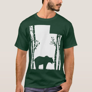 Brown Grizzly Bear Hunting - Utah map Hunter  T-Shirt