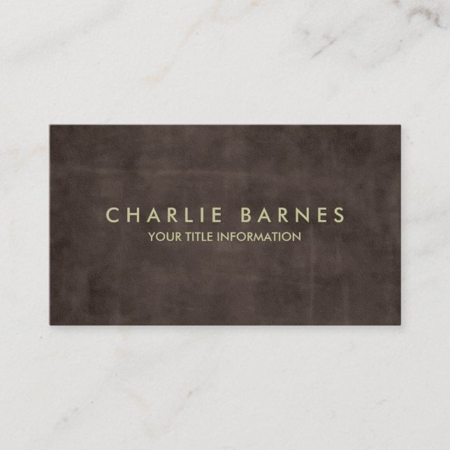 Brown Grunge Business Card (Front)