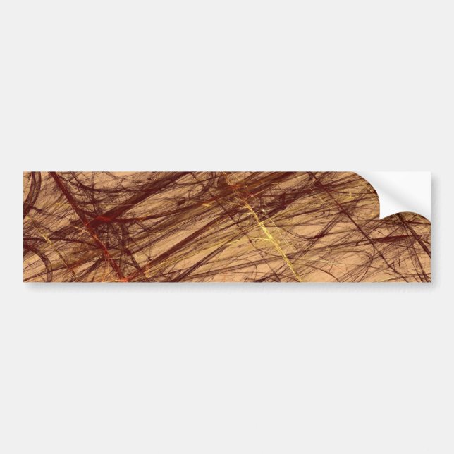 Brown Grunge Fractal Background Bumper Sticker (Front)