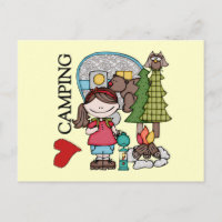 Brown Hair Girl I Love Camping