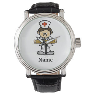 Brown Hair Male Nurse Watch Customize It!