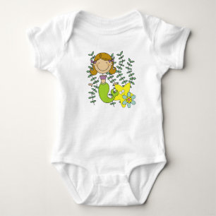 Brown Haired Mermaid Baby Bodysuit