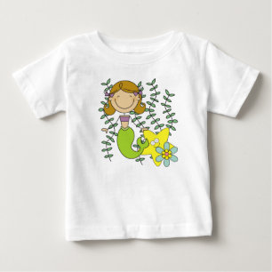 Brown Haired Mermaid Baby T-Shirt