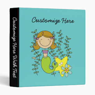 Brown Haired Mermaid Binder