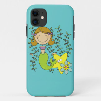 Brown Haired Mermaid iPhone 11 Case