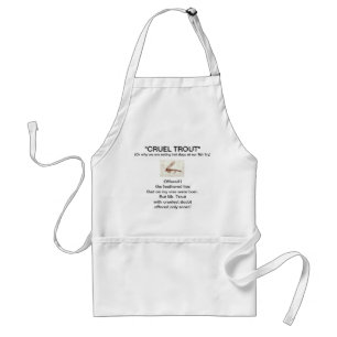 "Brown Hare's Ear Wet Fly-Cruel Trout" Apron