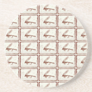 "Brown Hare's Ear" Wet Fly Pattern Fly Coaster