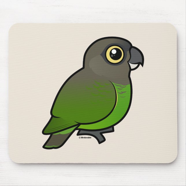 Brown-headed Parrot Mouse Pad (Front)