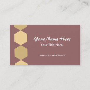 Brown Hexagons Business Card