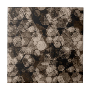 Brown hexagons. tile