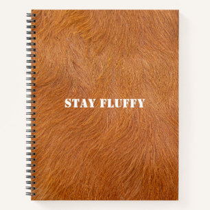 Brown Highland Cow Fur Texture Notebook