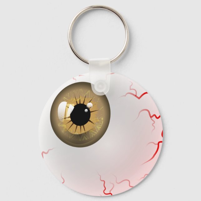 Brown Horror Eyeball Keychain (Front)