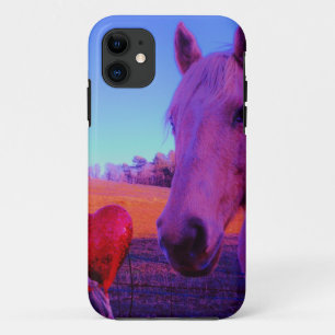 Brown Horse and Red Heart iPhone 11 Case