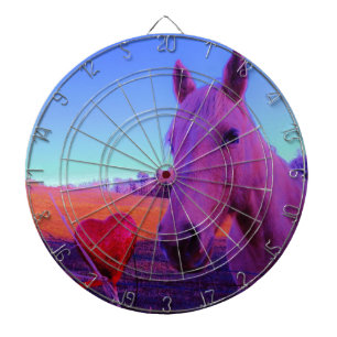 Brown Horse and Red Heart Dartboard