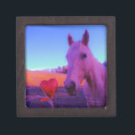 Brown Horse and Red Heart Gift Box<br><div class="desc">Brown Horse and Red Heart Photo by Sandy Closs. weddings,  heart,  hearts,  Horse,  horses,  ponies,  pony, love,  valentine,  valentine's day, </div>