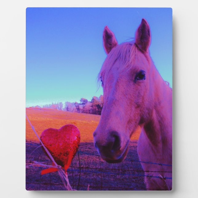 Brown Horse and Red Heart Plaque (Front)