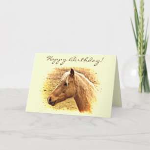 Brown Horse Animal Birthday Card