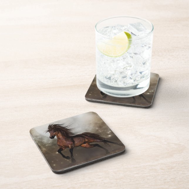 Brown Horse Cork Coaster (Right Side)