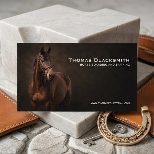 Brown Horse Equestrian Personalized  Business Card