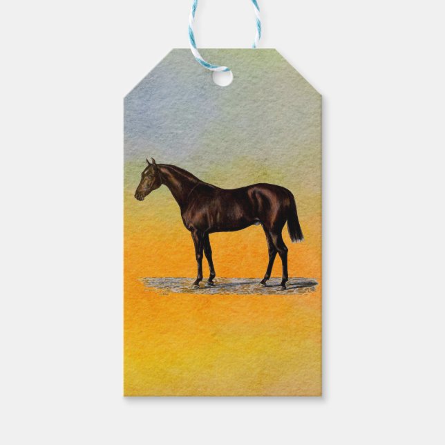 Brown Horse Gift Tags (Front)