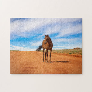 Brown Horse in The Desert Jigsaw Puzzle