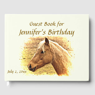 Brown Horse Jaune Soleil Anniversaire Fête Livre d