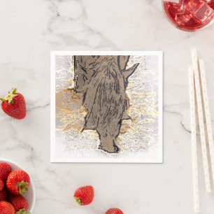 BROWN HORSE  NAPKIN