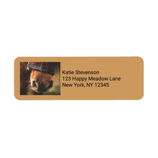 Brown Horse Nose Photo Cute and Rustic (Front)