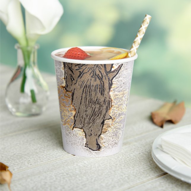 BROWN HORSE   PAPER CUPS (Insitu)