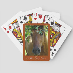 Brown Horse Playing Cards- personalize Cards