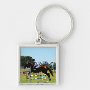 Brown Horse Show Jumping, Keychain