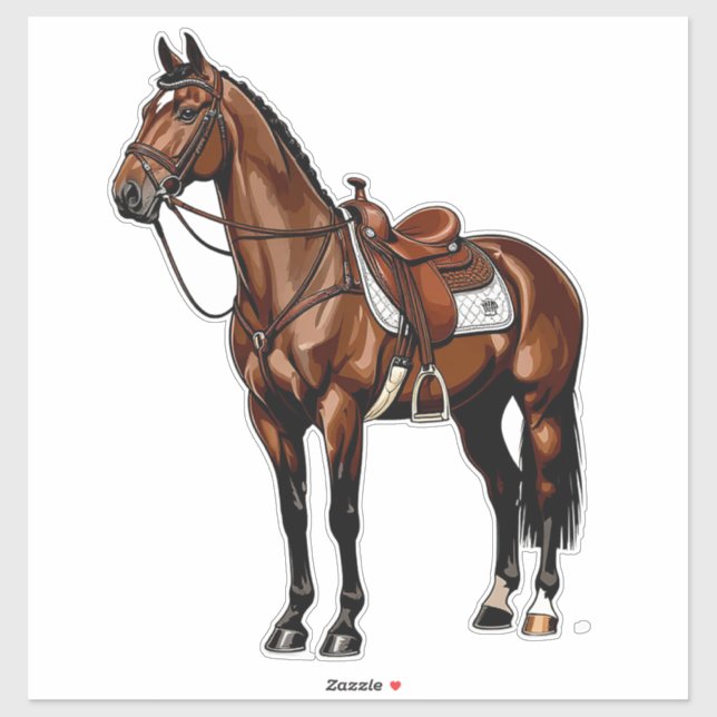 Brown Horse With Saddle (Sheet)