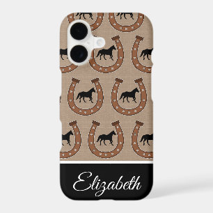 Brown Horseshoes and Black Horses Personalized