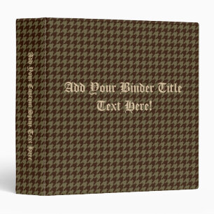 Brown Houndstooth Handsome Gentlemen's Pattern Binder