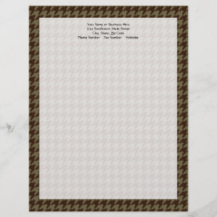 Brown Houndstooth Handsome Gentlemen's Pattern Letterhead