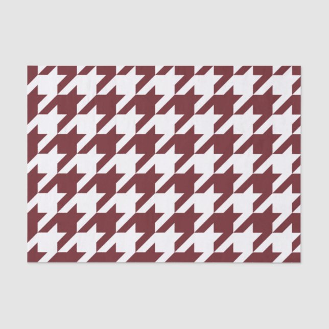 Brown Houndstooth Pattern Tissue Paper (Front)