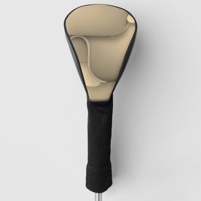 Brown Hues Modern Art  Golf Head Cover (Front)