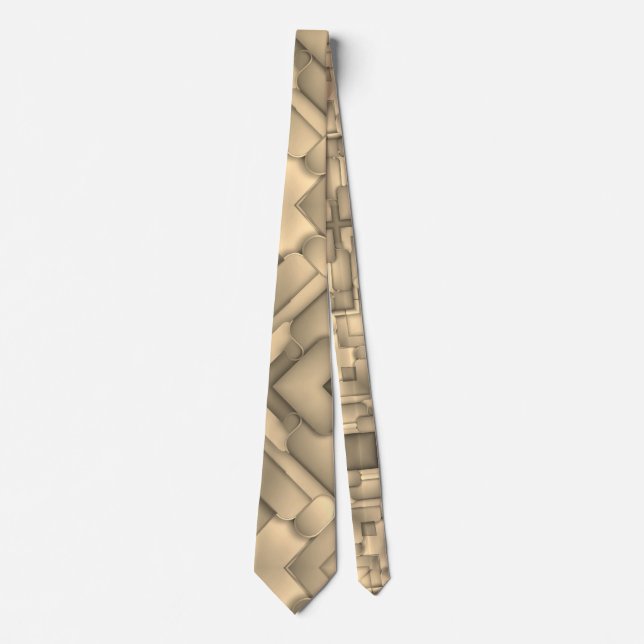Brown Hues Modern Art  Tie (Front)