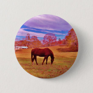 > Brown in a dreamy coloured field 2 Inch Round Button