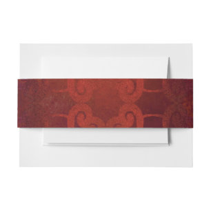 brown invitation belly band