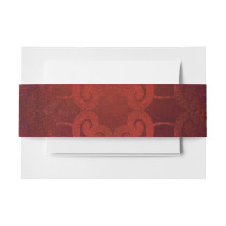 brown invitation belly band