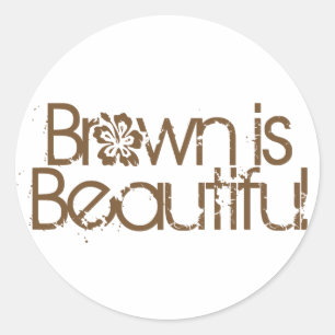 Brown is Beautiful (Sticker) Classic Round Sticker