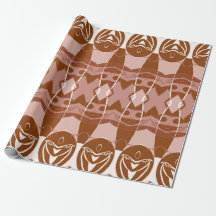 Brown Ivory African Geometric Pattern