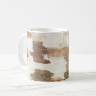 Brown Ivory Tan Cream Abstract Coffee Mug