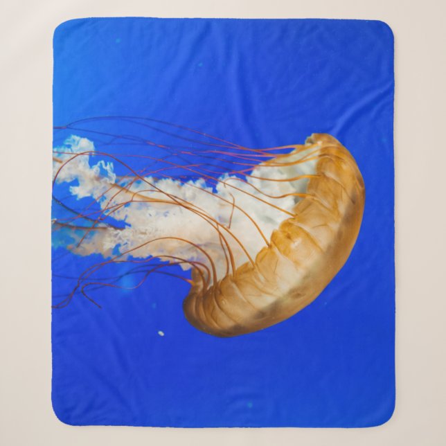 BROWN JELLYFISH SHERPA BLANKET (Front)