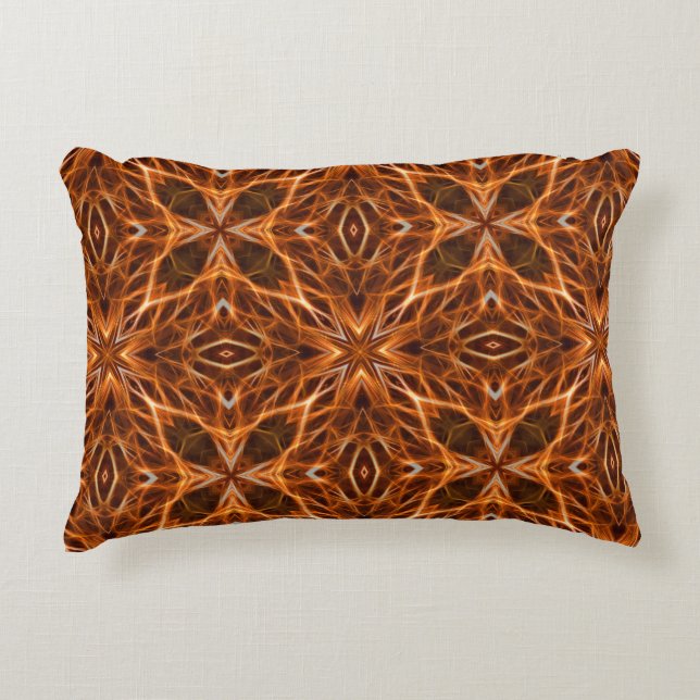 Brown Kaleidoscope Mandala Pattern  Accent Pillow (Front)