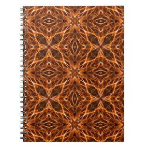 Brown Kaleidoscope Mandala Pattern  Notebook
