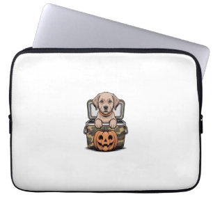 Brown Lab Dog Halloween Spooky Laptop Sleeve