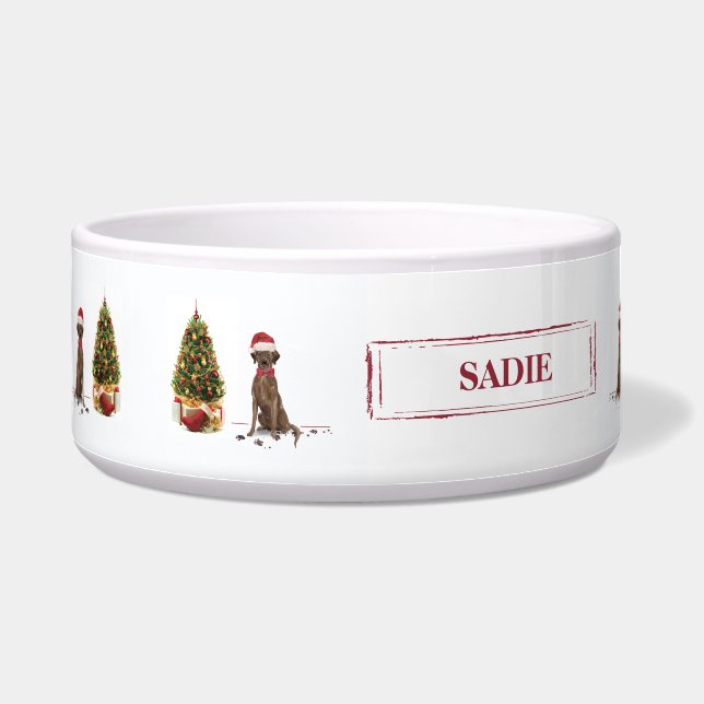 Brown Labrador Retriever Funny Christmas Dog Tree (Left)